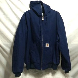 Carhartt Men's Blue Hooded Jacket